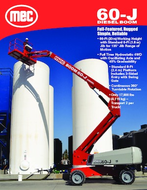 Kolové teleskopické pracovní plošiny MEC 60-J