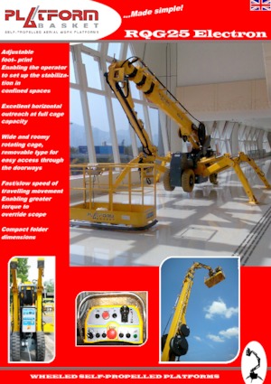 Kolové kloubové pracovní plošiny Platform Basket SPIDER 25 WE