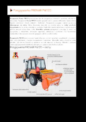 Příslušenství pro sypače Pronar PW 120