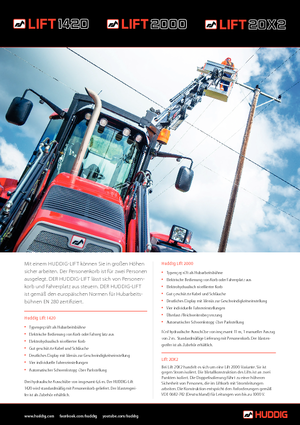 Autoplošiny s teleskopickým výložníkem Huddig Lift 2000