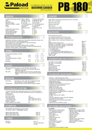 Rypadlo-nakladače Palazzani PB 180