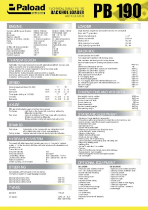 Rypadlo-nakladače Palazzani PB 190