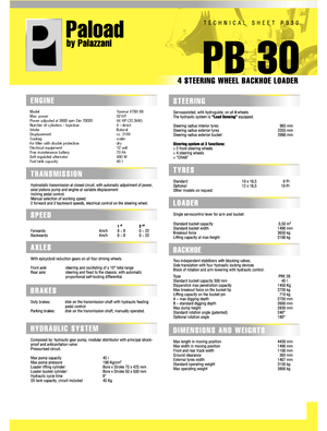 Rypadlo-nakladače Palazzani PB 30