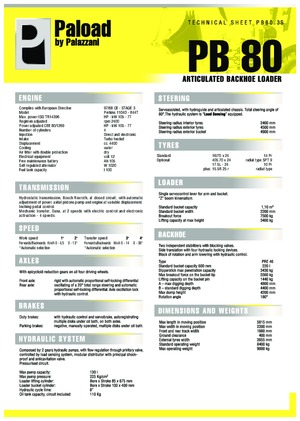 Rypadlo-nakladače Palazzani PB 80