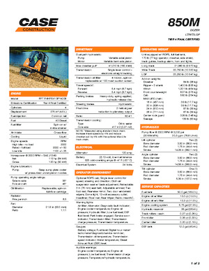 Pásové buldozery Case 850M