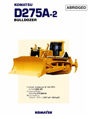 Pásové buldozery Komatsu D275A-2