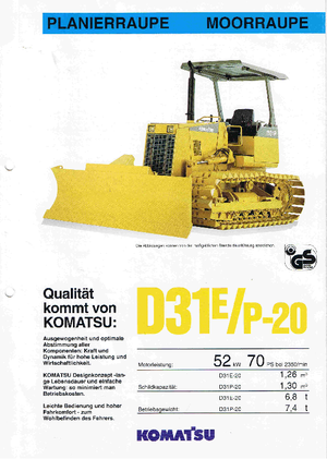 Pásové buldozery Komatsu D31E-20