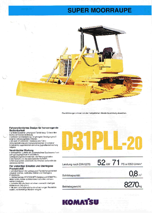 Pásové buldozery Komatsu D31PLL-20