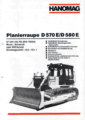 Pásové buldozery Hanomag D 570 E 7 R