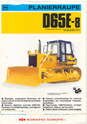 Pásové buldozery Komatsu D65E-8