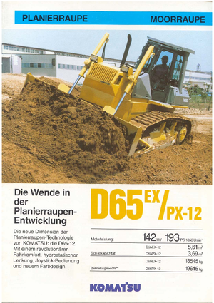 Pásové buldozery Komatsu D65EX-12