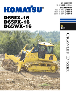 Pásové buldozery Komatsu D65EX-16