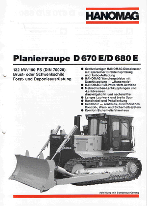 Pásové buldozery Hanomag D 670 E
