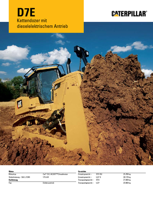 Pásové buldozery Caterpillar D7E