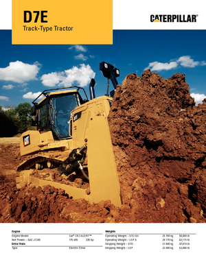 Pásové buldozery Caterpillar D7E