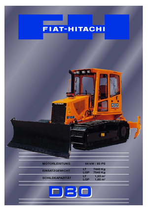 Pásové buldozery Fiat-Hitachi D 80 LT