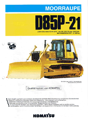 Pásové buldozery Komatsu D85P-21