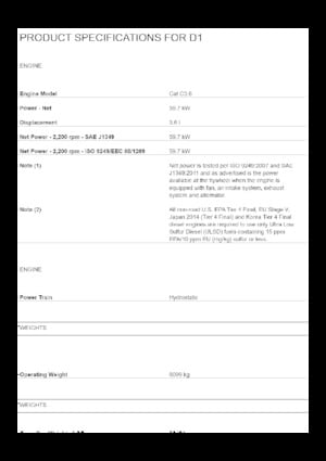 Pásové buldozery Caterpillar D1