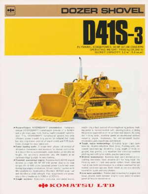 Pásové buldozery Komatsu D41S-3