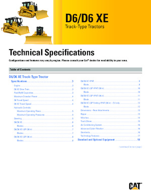 Pásové buldozery Caterpillar D6 XE LGP