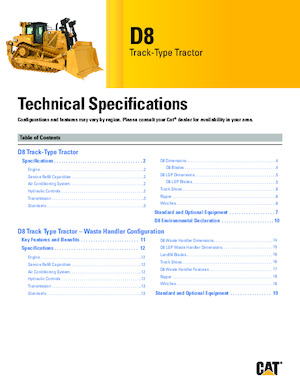 Pásové buldozery Caterpillar D8