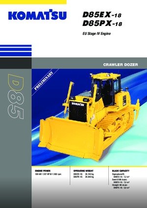 Pásové buldozery Komatsu D85PX-18E0