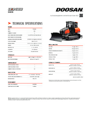 Pásové buldozery Doosan DD100
