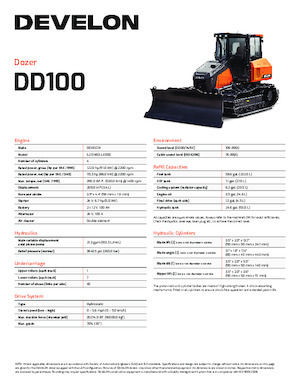 Pásové buldozery Develon DD100XL