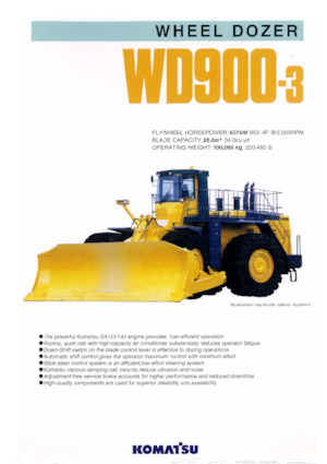 Kolové buldozery Komatsu WD900-3
