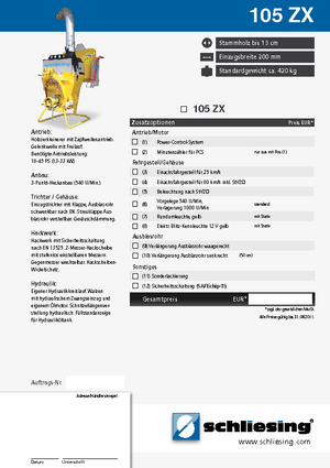 Štěpkovače Schliesing 105 ZX