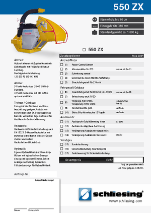 Štěpkovače Schliesing 550 ZX Forst