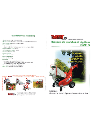 Štěpkovače Bugnot BV-E 3