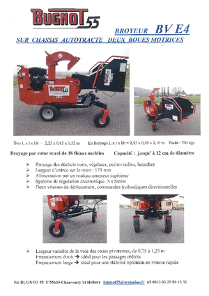 Štěpkovače Bugnot BV-E 4 18 CH