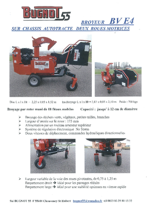 Štěpkovače Bugnot BV-E 4 PF