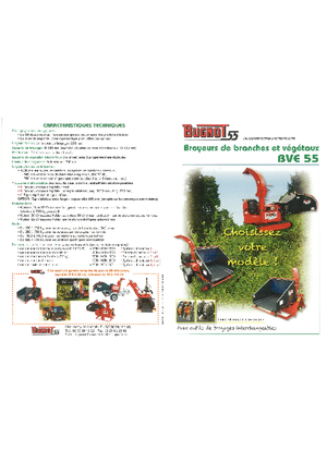Štěpkovače Bugnot BV-E 55 PF