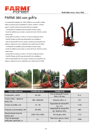 Štěpkovače Farmi CH 380 HFC