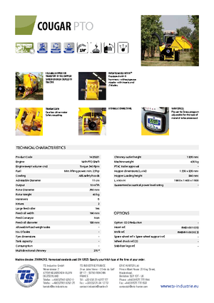 Štěpkovače TS-Industrie Cougar PTO