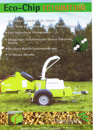 Štěpkovače Green Mech ECM 150 MT 30 D