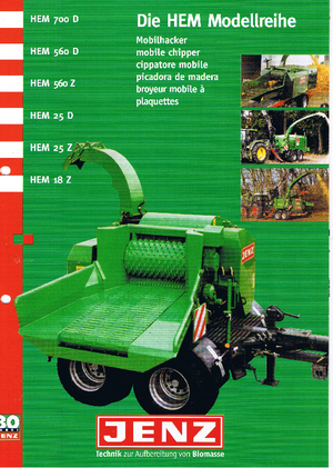 Štěpkovače Jenz HEM 18 Z