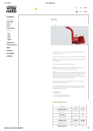 Štěpkovače Junkkari HJ 4 G