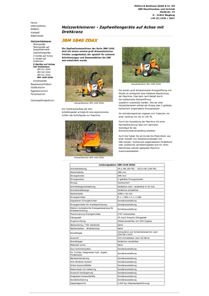 Štěpkovače JBM JBM 1040 ZDAX