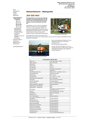 Štěpkovače JBM JBM 630 MDX