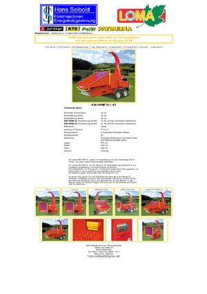 Štěpkovače Loma K 50 HPMF 65