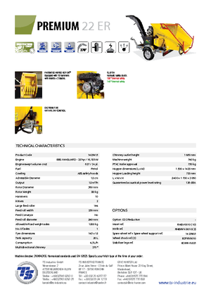 Štěpkovače TS-Industrie Premium 22 ER