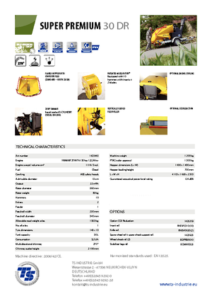 Štěpkovače TS-Industrie Super Premium 30 DR