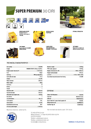 Štěpkovače TS-Industrie Super Premium 30 DRI