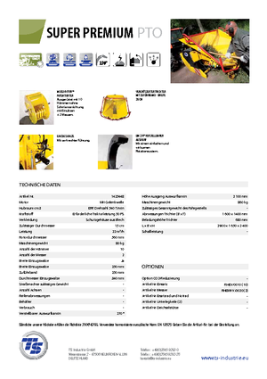 Štěpkovače TS-Industrie Super Premium PTO