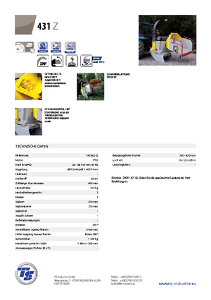 Štěpkovače TS-Industrie TS 431 Z