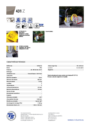 Štěpkovače TS-Industrie TS 431 Z