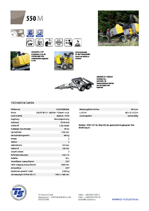 Štěpkovače TS-Industrie TS 550 M